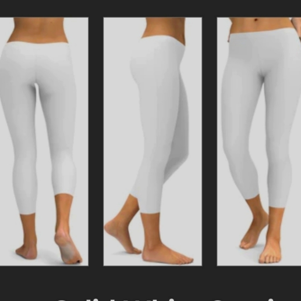 Gear Bunch Solid White Capri Squat Proof Leggings… - image 2